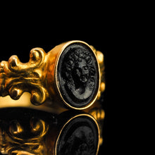 Load image into Gallery viewer, Antique Georgian/Victorian Cameo Ring Roman Style 18ct Gold - Early 19th Century