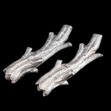 Load image into Gallery viewer, Antique Victorian Solid Silver Naturalistic Cutlery Rests/Holders - Edinburgh 19th c.