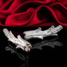 Load image into Gallery viewer, Antique Victorian Solid Silver Naturalistic Cutlery Rests/Holders - Edinburgh 19th c.