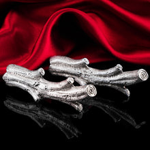 Load image into Gallery viewer, Antique Victorian Solid Silver Naturalistic Cutlery Rests/Holders - Edinburgh 19th c.