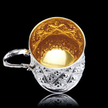 Load image into Gallery viewer, Antique Victorian Solid Silver Mug Abercorn/Pineapple Design - Martin Hall & Co 1868