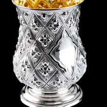 Load image into Gallery viewer, Antique Victorian Solid Silver Mug Abercorn/Pineapple Design - Martin Hall & Co 1868