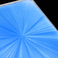 Load image into Gallery viewer, Sterling Silver Cigarette Case with Blue Sunburst Enamel Guilloche - A E Poston & Co Ltd 1937