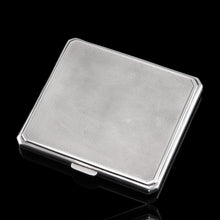 Load image into Gallery viewer, Sterling Silver Cigarette Case with Blue Sunburst Enamel Guilloche - A E Poston & Co Ltd 1937