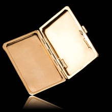 Load image into Gallery viewer, Antique Sterling Silver Cigarette Case with Silver Gilt Blue Guilloche Enamel