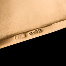 Load image into Gallery viewer, Antique Sterling Silver Cigarette Case with Silver Gilt Blue Guilloche Enamel