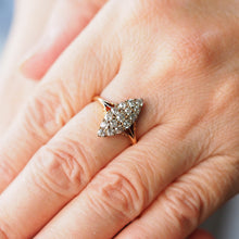 Load image into Gallery viewer, Antique Diamond Ring 18ct Gold Navette/Cluster Design - c.1900s