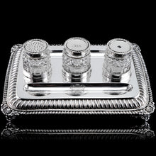 Load image into Gallery viewer, A Magnificent Large (1kg+) Antique Georgian Solid Silver Inkstand Regency Design - London 1813