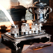Load image into Gallery viewer, A Magnificent Large (1kg+) Antique Georgian Solid Silver Inkstand Regency Design - London 1813