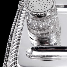 Load image into Gallery viewer, A Magnificent Large (1kg+) Antique Georgian Solid Silver Inkstand Regency Design - London 1813