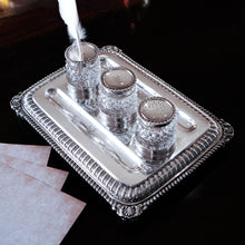 Load image into Gallery viewer, A Magnificent Large (1kg+) Antique Georgian Solid Silver Inkstand Regency Design - London 1813