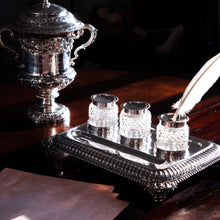 Load image into Gallery viewer, A Magnificent Large (1kg+) Antique Georgian Solid Silver Inkstand Regency Design - London 1813