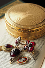 Load image into Gallery viewer, Antique Victorian Garnet Etruscan Revival Pendant Necklace 15K Gold - c.1880