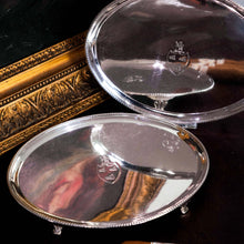 Load image into Gallery viewer, Antique Georgian Solid Sterling Silver Salver Pair in Neoclassical Design - London 1781