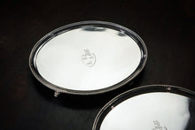 Load image into Gallery viewer, Antique Georgian Solid Sterling Silver Salver Pair in Neoclassical Design - London 1781