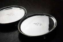 Load image into Gallery viewer, Antique Georgian Solid Sterling Silver Salver Pair in Neoclassical Design - London 1781