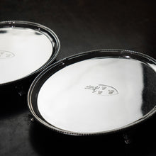 Load image into Gallery viewer, Antique Georgian Solid Sterling Silver Salver Pair in Neoclassical Design - London 1781