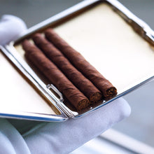 Load image into Gallery viewer, Art Deco Sterling Silver Cigarette Case with Green Enamel Guilloche Sunburst Ray - Joseph Gloster 1936