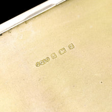 Load image into Gallery viewer, Sterling Silver Cigarette Case with Green Sunburst Enamel Guilloche - Joseph Gloster 1933