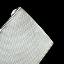 Load image into Gallery viewer, Sterling Silver Cigarette Case with Green Sunburst Enamel Guilloche - Walker & Hall 1937