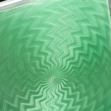 Load image into Gallery viewer, Sterling Silver Cigarette Case with Green Enamel Guilloche - William Neale & Son Ltd 1929