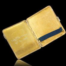 Load image into Gallery viewer, Sterling Silver Cigarette Case with Green Enamel Guilloche - William Neale & Son Ltd 1929