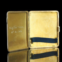 Load image into Gallery viewer, Sterling Silver Cigarette Case with Green Enamel Guilloche - William Neale & Son Ltd 1929