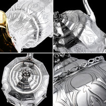 Load image into Gallery viewer, Rare Antique Solid Silver Victorian Tea Set, 3 Piece Gothic Design - Elkington 1853