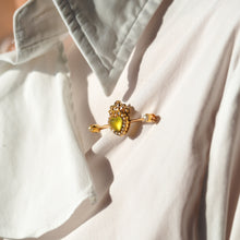 Load image into Gallery viewer, Antique Victorian Chalcedony Brooch with Seed Pearls 15ct Gold Heart Shaped Cabochon - c.1890