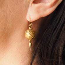 Load image into Gallery viewer, Majestic Pair of Antique Victorian 18ct Gold Earrings Etruscan Style - c.1880