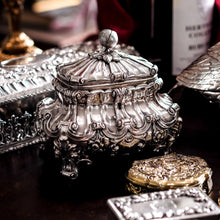 Load image into Gallery viewer, Antique Solid Silver Gilt Table Snuff Box, Rococo Motif and Meleager Boar Head Scene - 18th c.