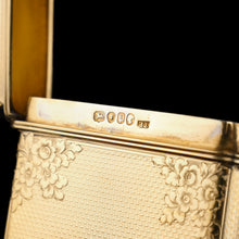 Load image into Gallery viewer, A Majestic & Heavy Antique Victorian Sterling Silver Gilt Cigar/Cheroot Case - London 1850