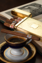 Load image into Gallery viewer, A Majestic & Heavy Antique Victorian Sterling Silver Gilt Cigar/Cheroot Case - London 1850