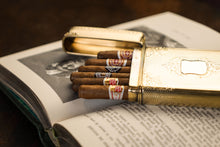 Load image into Gallery viewer, A Majestic & Heavy Antique Victorian Sterling Silver Gilt Cigar/Cheroot Case - London 1850