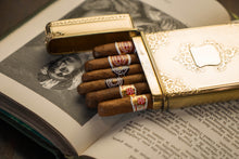 Load image into Gallery viewer, A Majestic & Heavy Antique Victorian Sterling Silver Gilt Cigar/Cheroot Case - London 1850