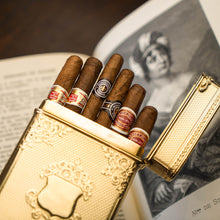 Load image into Gallery viewer, A Majestic & Heavy Antique Victorian Sterling Silver Gilt Cigar/Cheroot Case - London 1850