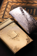 Load image into Gallery viewer, A Majestic & Heavy Antique Victorian Sterling Silver Gilt Cigar/Cheroot Case - London 1850