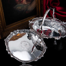 Load image into Gallery viewer, A Magnificent Antique Georgian Solid Silver Salver with Rococo Vine and Figural Mask Decorations - London 1742