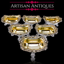 Load image into Gallery viewer, Magnificent Antique Georgian Solid Silver Salt Cellars Set of 6 Regency Design - S & C Younge & Co 1814/16