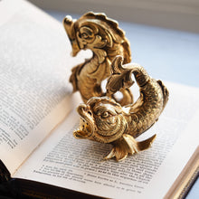 Load image into Gallery viewer, Sterling Silver Gilt Salt and Pepper Shakers in the form of Fish/Dolphin