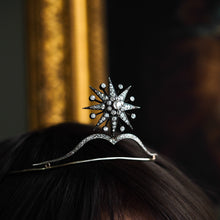 Load image into Gallery viewer, Spectacular Antique Victorian Diamond Tiara with Diamond Star - c.1890