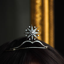 Load image into Gallery viewer, Spectacular Antique Victorian Diamond Tiara with Diamond Star - c.1890