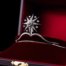 Load image into Gallery viewer, Spectacular Antique Victorian Diamond Tiara with Diamond Star - c.1890