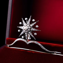 Load image into Gallery viewer, Spectacular Antique Victorian Diamond Tiara with Diamond Star - c.1890