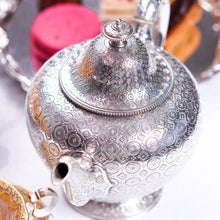 Load image into Gallery viewer, Antique Victorian Solid Silver Teapot with Rare Dotted Pattern - Barnards 1863