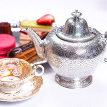 Load image into Gallery viewer, Antique Victorian Solid Silver Teapot with Rare Dotted Pattern - Barnards 1863