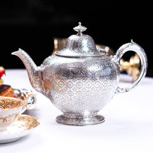 Load image into Gallery viewer, Antique Victorian Solid Silver Teapot with Rare Dotted Pattern - Barnards 1863