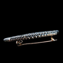 Load image into Gallery viewer, Antique Victorian Diamond Brooch Crescent 14K Gold - c.1890
