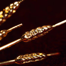 Load image into Gallery viewer, Antique/Vintage 9ct Gold Harvest Wheat Brooch with Emeralds, Sapphires, Diamonds & Ruby - c.1940