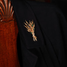 Load image into Gallery viewer, Antique/Vintage 9ct Gold Harvest Wheat Brooch with Emeralds, Sapphires, Diamonds & Ruby - c.1940